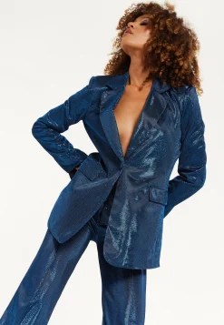 House of Holland Navy Shimmer Blazer