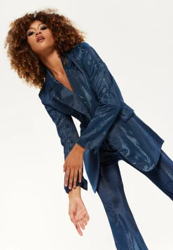 House of Holland Navy Shimmer Blazer