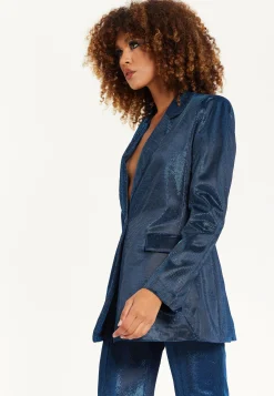 House of Holland Navy Shimmer Blazer