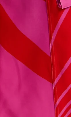 House of Holland Pink and Red Cargo Pants With Side Pockets