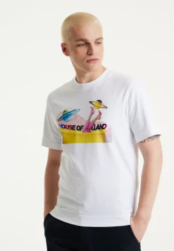 House of Holland Planet Printed T-Shirt in White