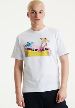 House of Holland Planet Printed T-Shirt in White
