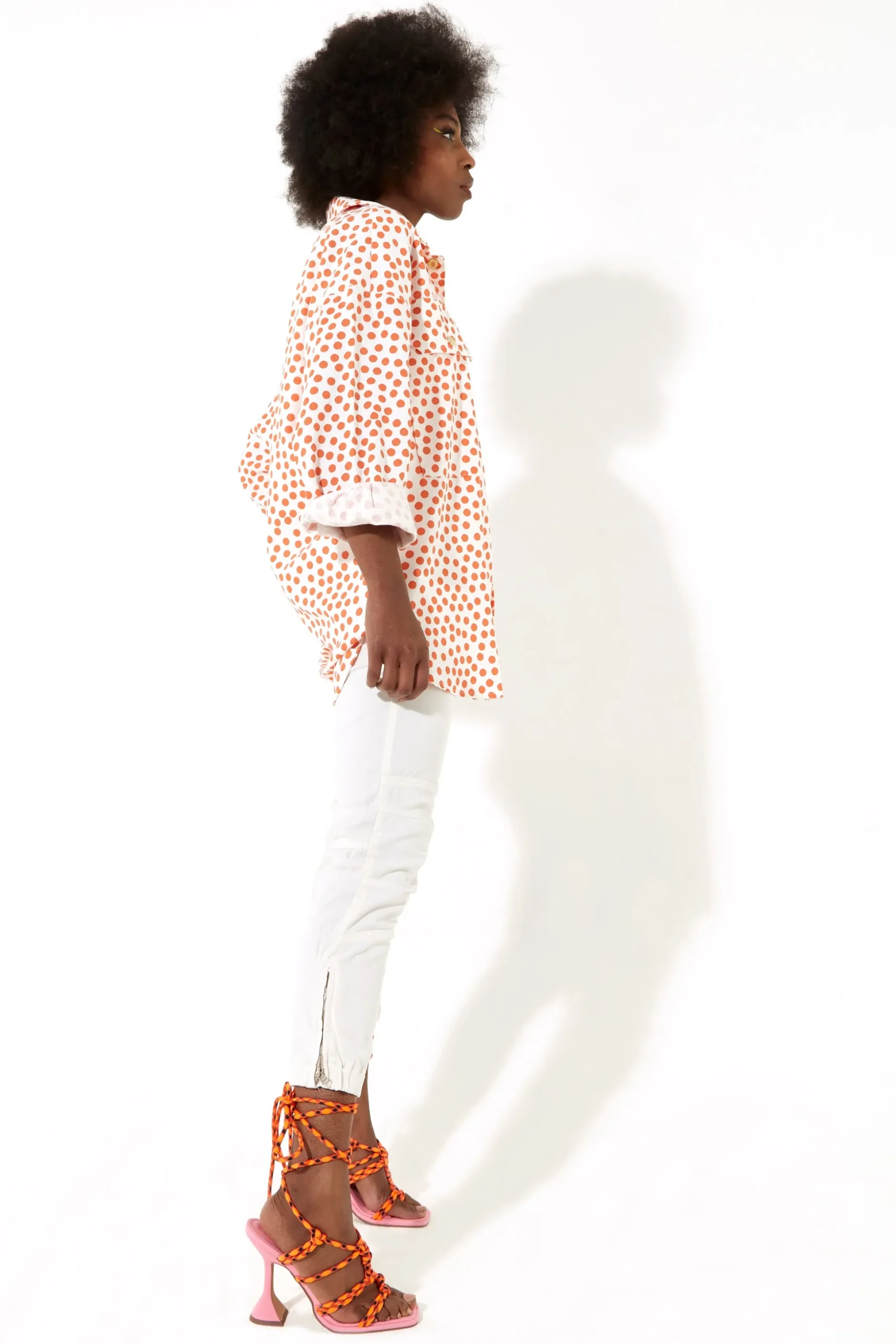 House of Holland Polka Dot Oversized Shirt Dress