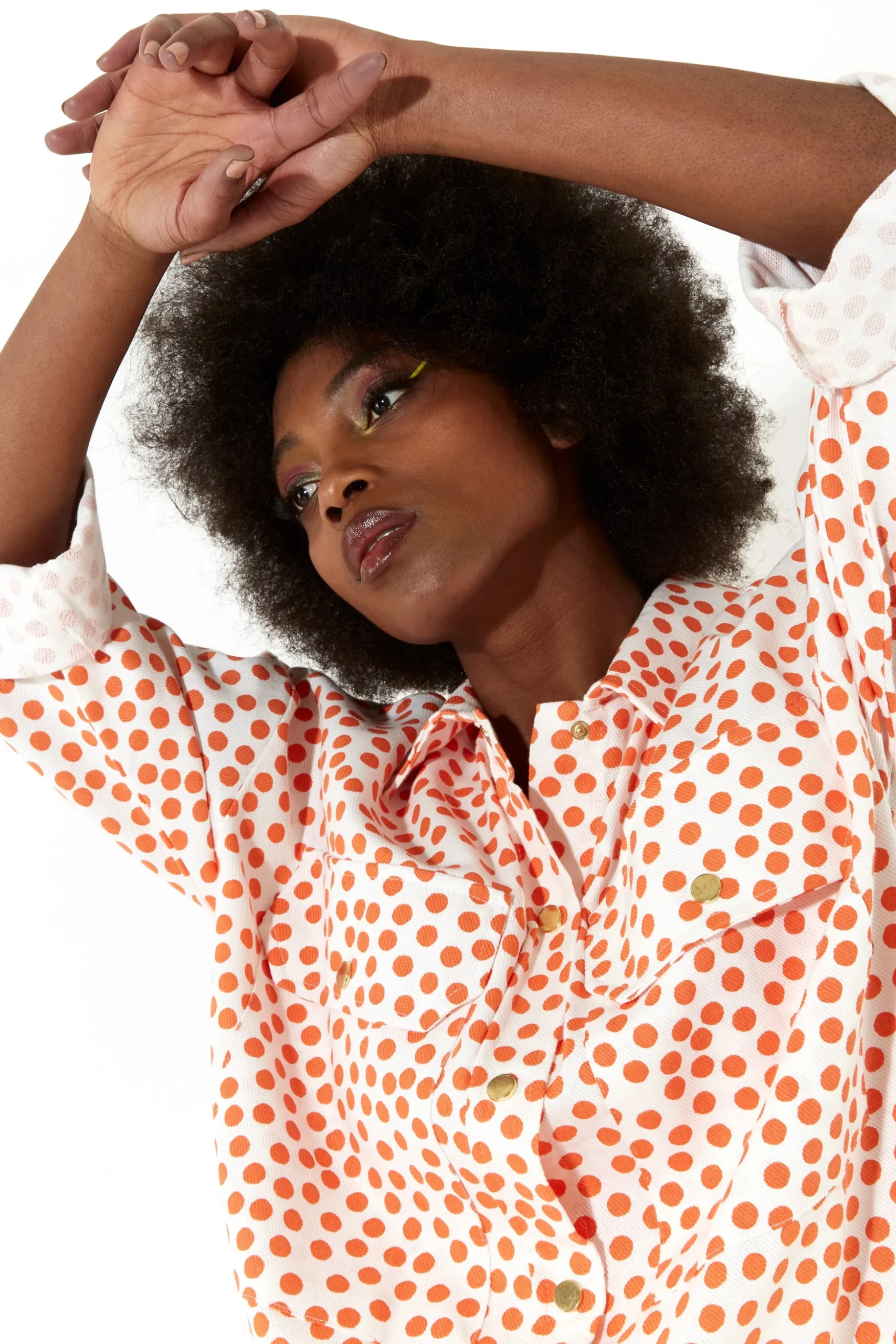 House of Holland Polka Dot Oversized Shirt Dress