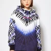 House of Holland Purple and White Tie Dye Zebra Print Hoodie