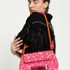 House Of Holland Saddle Pink Flame Bag With Quilted Logo