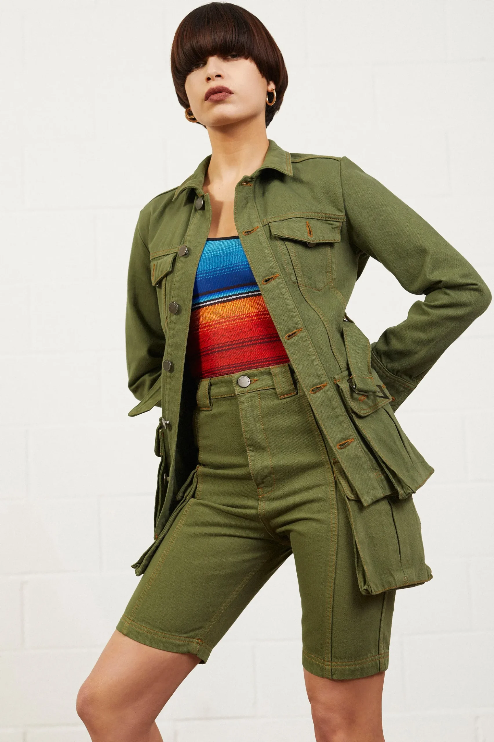 House of Holland Safari Midi Length Shorts
