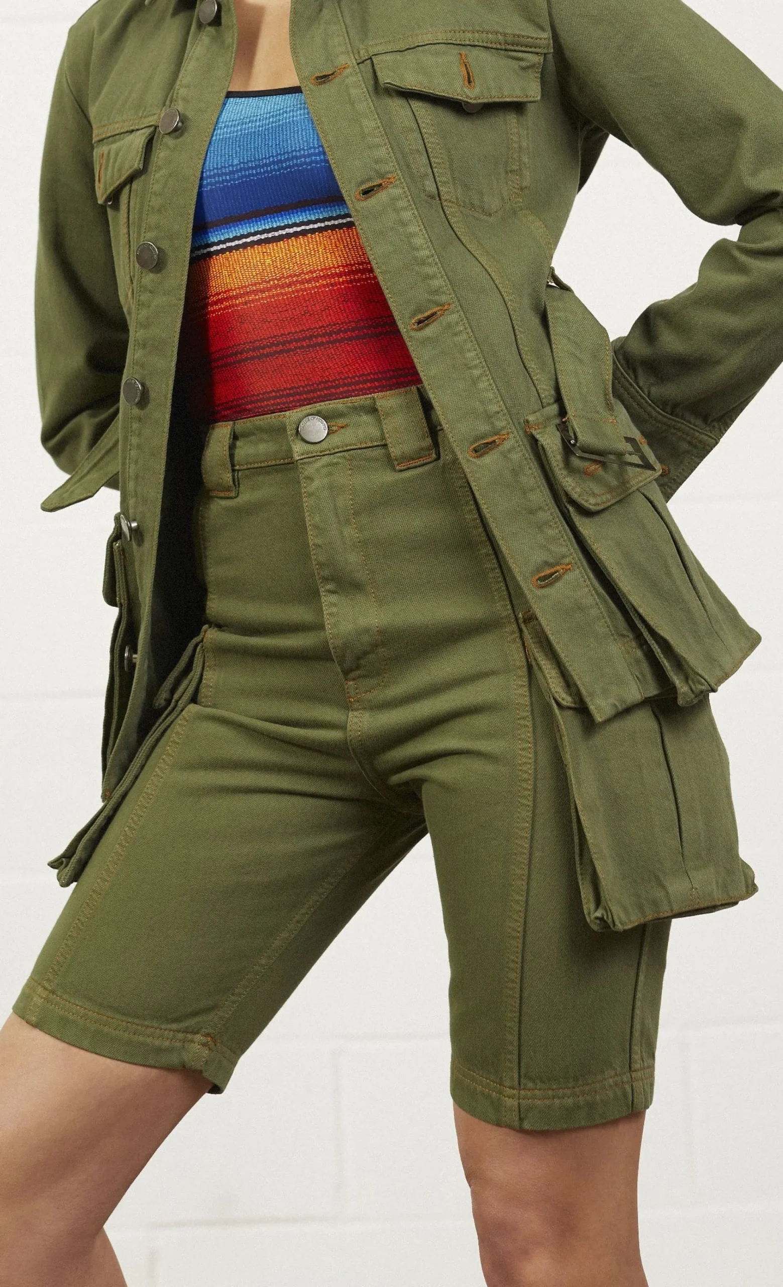 House of Holland Safari Midi Length Shorts