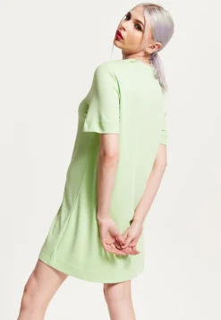 House Of Holland Sage Tencel T-Shirt Dress With Logo Embroidery