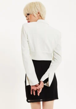 House Of Holland Short Lock Jacket Off White