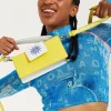 House Of Holland Small Crossbody Bag In Yellow And White With Printed