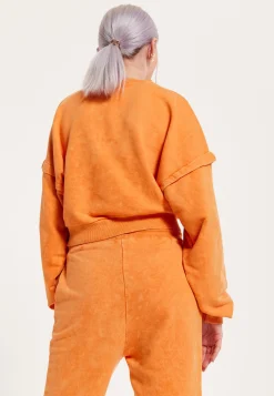 House of Holland Sweatshirt in Orange with an Embroidered Logo