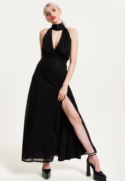 House of Holland Tie - Neck Maxi Dress
