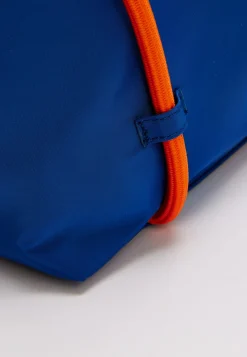 House Of Holland Tote Bag With Quilted Logo In Orange And Royal Blue