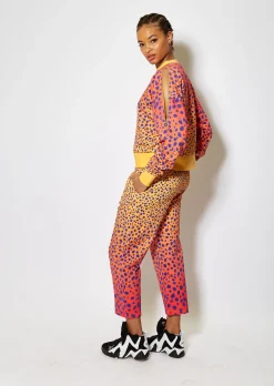 House of Holland Vivid Ceetah Print Joggers