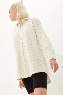 House Of Holland White Jacquard Spot Shirt