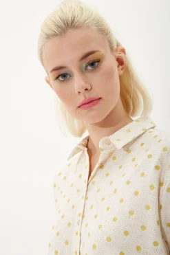 House Of Holland White Jacquard Spot Shirt