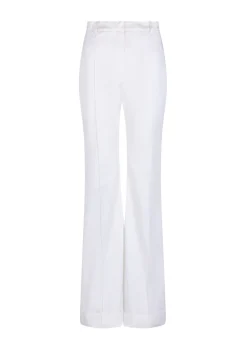 House of Holland White Satin Tailored Flared Trouser