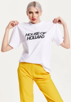 House Of Holland White Transfer Printed T-Shirt With A Small Spot 3D D