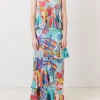 Nova Print Satin Maxi Dress | House of Holland