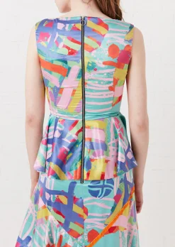 Nova Print Satin Maxi Dress | House of Holland
