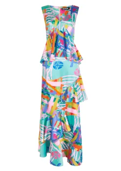 Nova Print Satin Maxi Dress | House of Holland