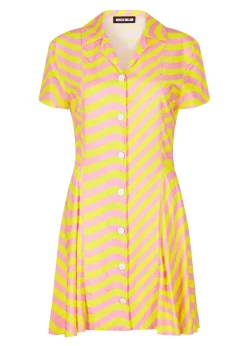 Pink And Lime Surfer Dress | House of Holland