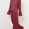 Red & Navy Oversized Stripe Pyjama Style Shirt | House of Holland