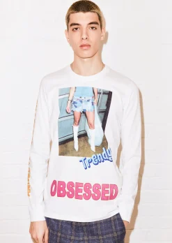 @shesvague 'Obsessed' White Long Sleeve Tee | House of Holland